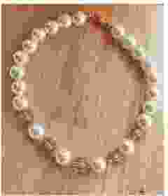 Necklace imitation 16mm acryl pearls  and swarovski bicones