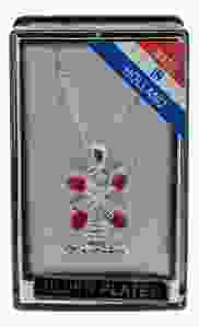 Ketting Zilver "Windmolen met Rode wieken"