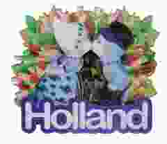 Koelkastmagneet Tulpen Kussend Paar