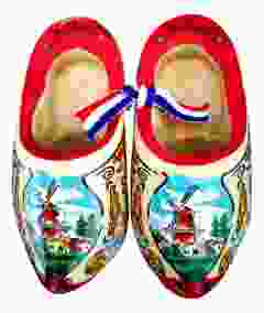 Set houten klompjes van 8cm, rode zool 