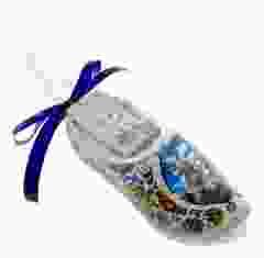 Houten klompje met chocolade