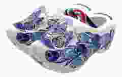 Set houten klompjes Amsterdam 6 cm, Delftsblauw