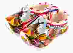 Klomppaar keramiek tulpenprint 7 cm - multicolor