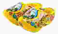 Set houten klompjes 14cm, Geel