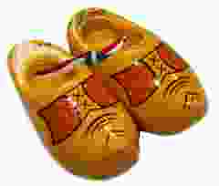 Set houten klompjes 10cm, boerengeel