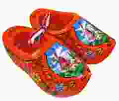 Set houten klompjes oranje, 10cm