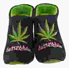Klompsloffen "Amsterdam Wiet Groen/Zwart" 