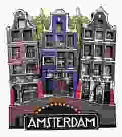 Amsterdamse Grachtenhuisjes Koelkastmagneet, Groot