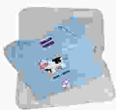 Baby bodysuit Cow  blue