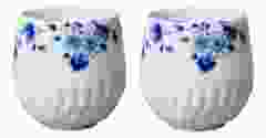 Koffie Kopje "Blauw Vouw", set van 2 