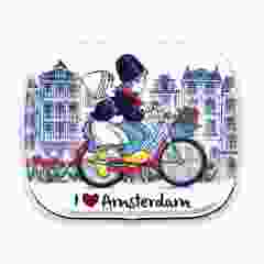 Pepermunt in blikje, kussend paar Amsterdam