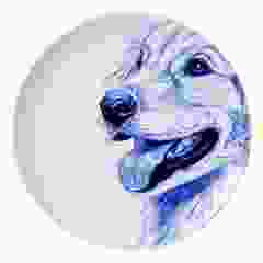 Wandbord Golden retriever, 26 cm