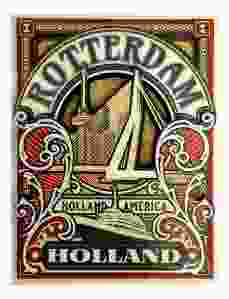 Koelkast Magneet "Holland Amerika Lijn - Art Deco"