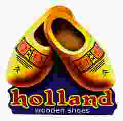 Koelkastmagneet "Wooden Shoes"