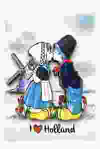 Magneet Kussend Paar Molen - Holland 