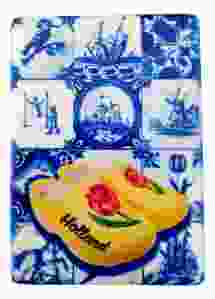 Keramieken Magneet "Tegels met Klomp"