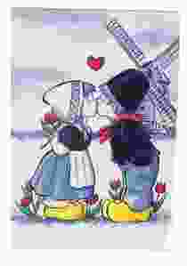 Koelkastmagneet Kussend Nederlands Paartje