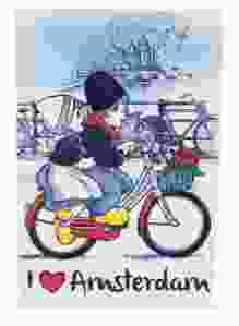 Koelkast magneet Nederlands paartje op fiets