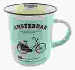Mok Memoriez - Amsterdamse Fietsen- Blauw, Groot