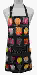 Memoriez Keukenschort Tulpen - Zwart