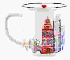 Retro mok Amsterdam Huisjes Brug