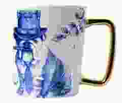 Mok Hond met sigaar Goud