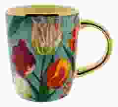 Beker Pretty Tulips groen/goud klein