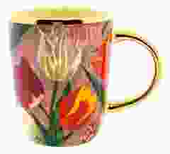 Beker Pretty Tulips roze/goud klein