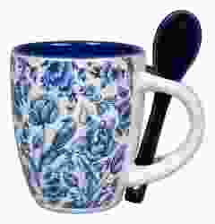 Espresso Mokje Blauwe Bloemen, 6.5 cm