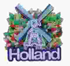 Koelkastmagneet Tulpen met Molen