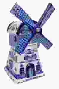 Delfts blauwe muziekmolen, 20cm