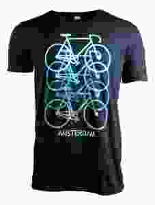 T-Shirt Neon Fiets Amsterdam