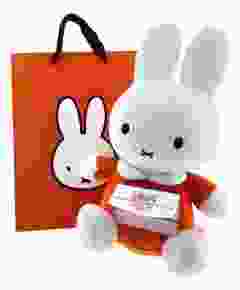 Nijntje Oranje Groot (35cm) met cadeautas en kaart