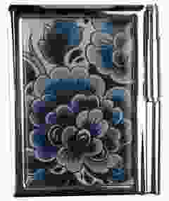 Notitieblokje Bloem in metalen kaft. In doosje.