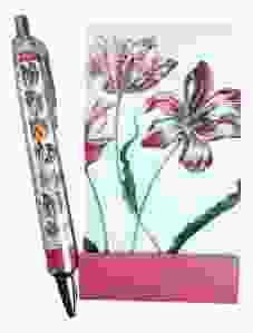 Notitieboekje en Pen van Tulpen , Maria Merian 