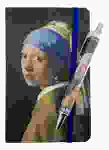 Notitieboekje Meisje met Parel met zachte kaft en Pen 