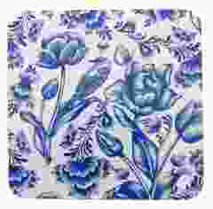 Onderzetter "Blauwe Bloemen"