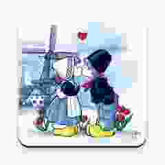 Onderzetter Kussend Paar Holland