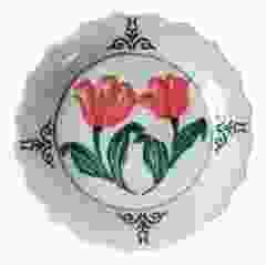 Theezakjeshouder / Onderzetter oranje tulp