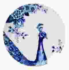 Ontbijtbord Paauw Blauw 