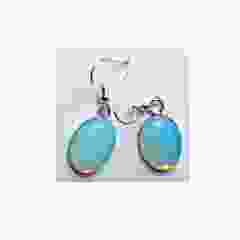 Set oorbellen Opaliet ovaal 18x14mm