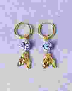 Oorbellen Klompen - Bedel - Goud - 4 cm