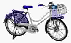 Fiets "Delfts Blauw met Hollandse Tulpen"