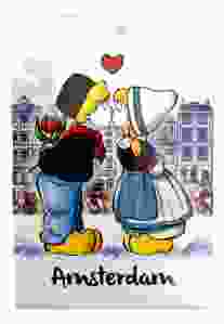 Koelkastmagneet Kussend Nederlands Paartje Amsterdam