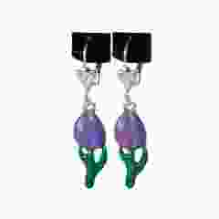 Oorbellen paars tulpje