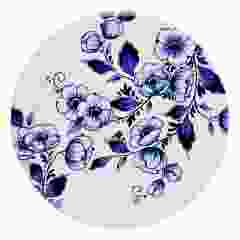 Pannenonderzetter Bloemen - Delfts blauw - 18 cm