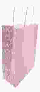 Papieren cadeautas "XOXO" Roze M (22x10x31)