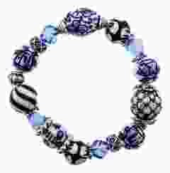 Armband blauw kristal