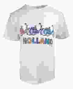 T-shirt Holland Fietsen patch, wit