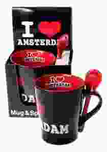 Mok I Love Amsterdam + Lepel